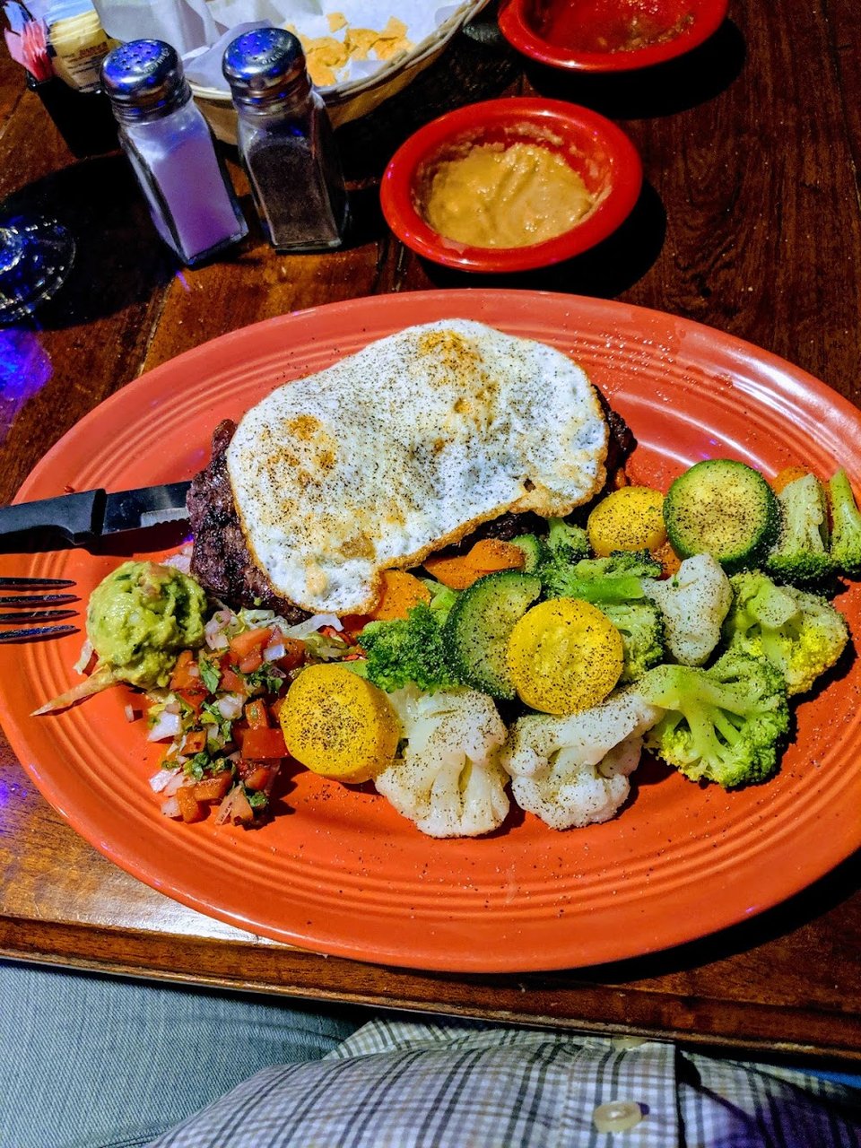 Steak & Eggs w Steamed Vegetables